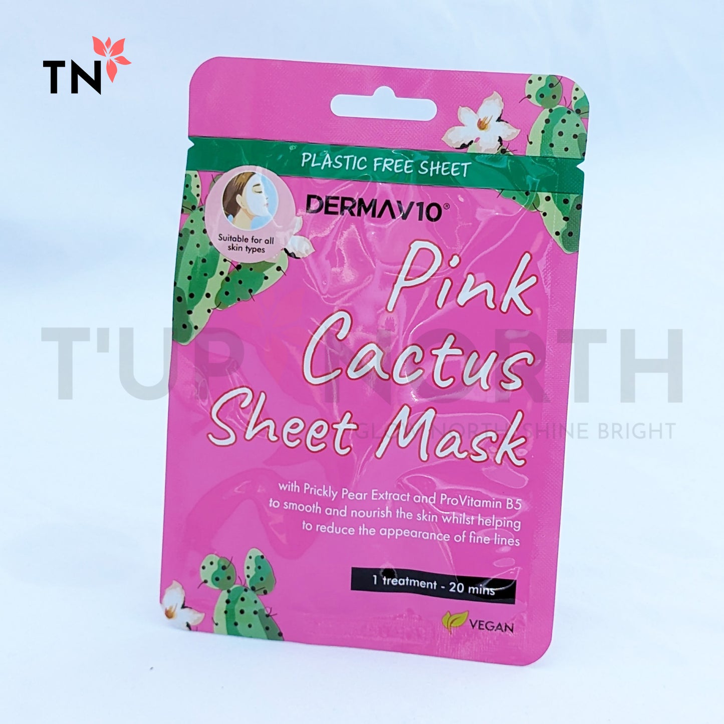 Derma V10 Pink Cactus Sheet Mask