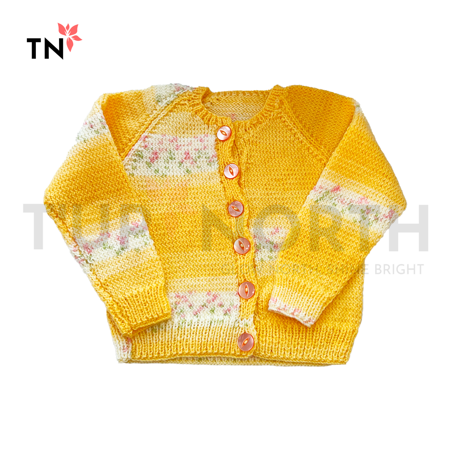 Summery Yellow Knitted Cardigan (Baby)