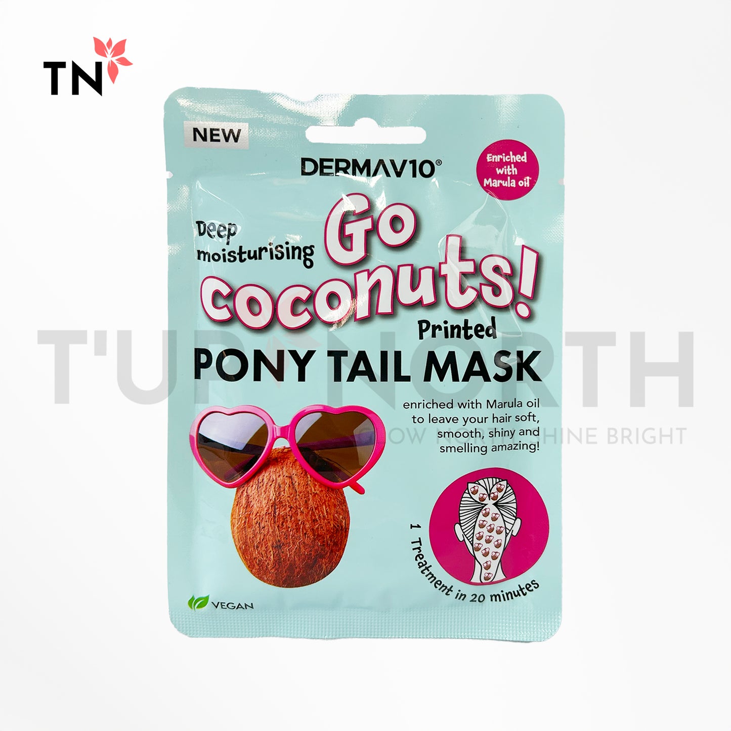 DermaV10 Go Coconuts Pony Tail Mask