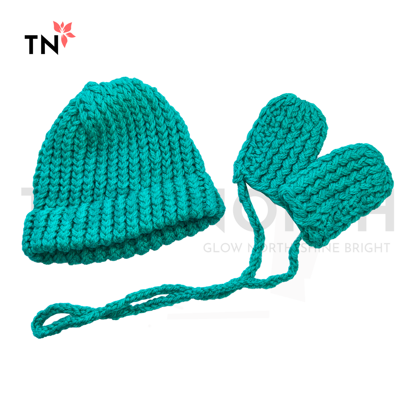 Knitted Hat & Mitt's Set