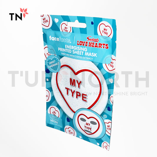 Face Facts Love Hearts My Type Energising Printed Sheet Face Mask