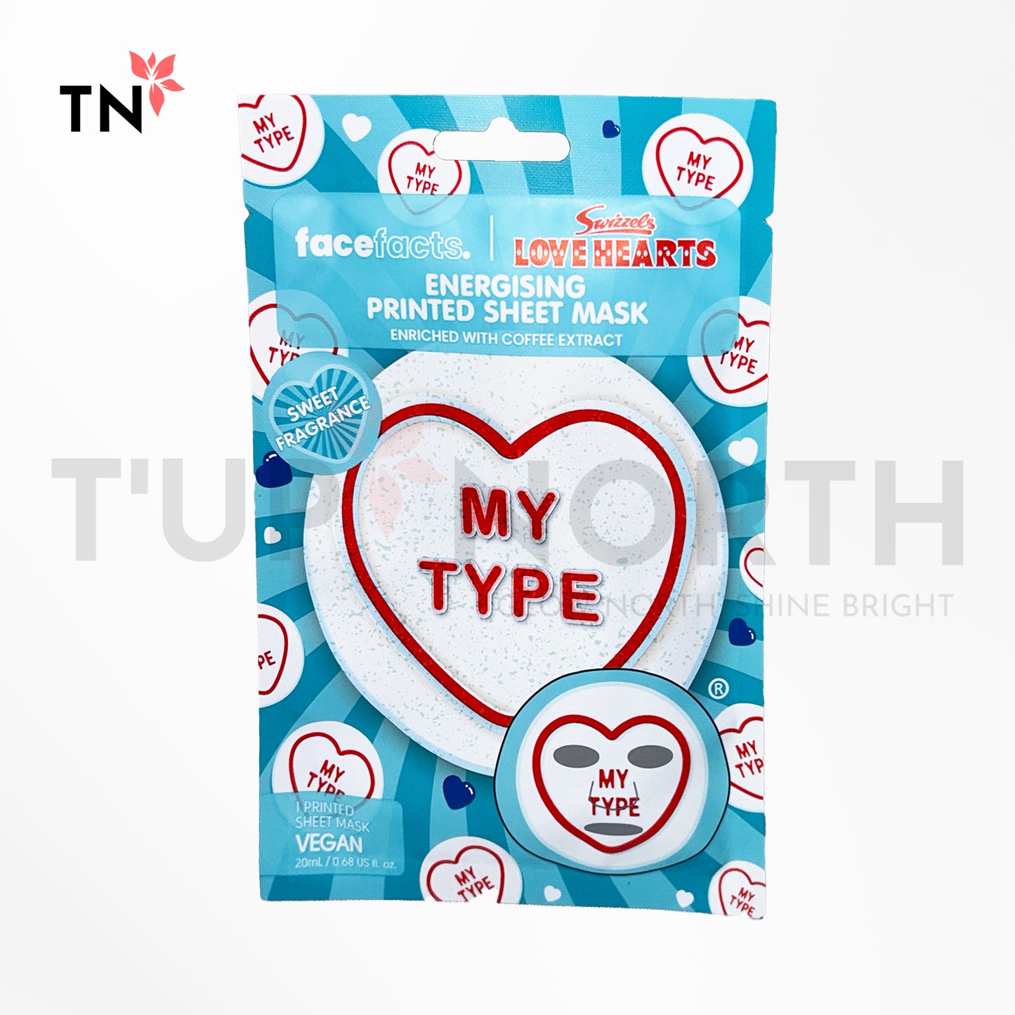 Face Facts Love Hearts My Type Energising Printed Sheet Face Mask