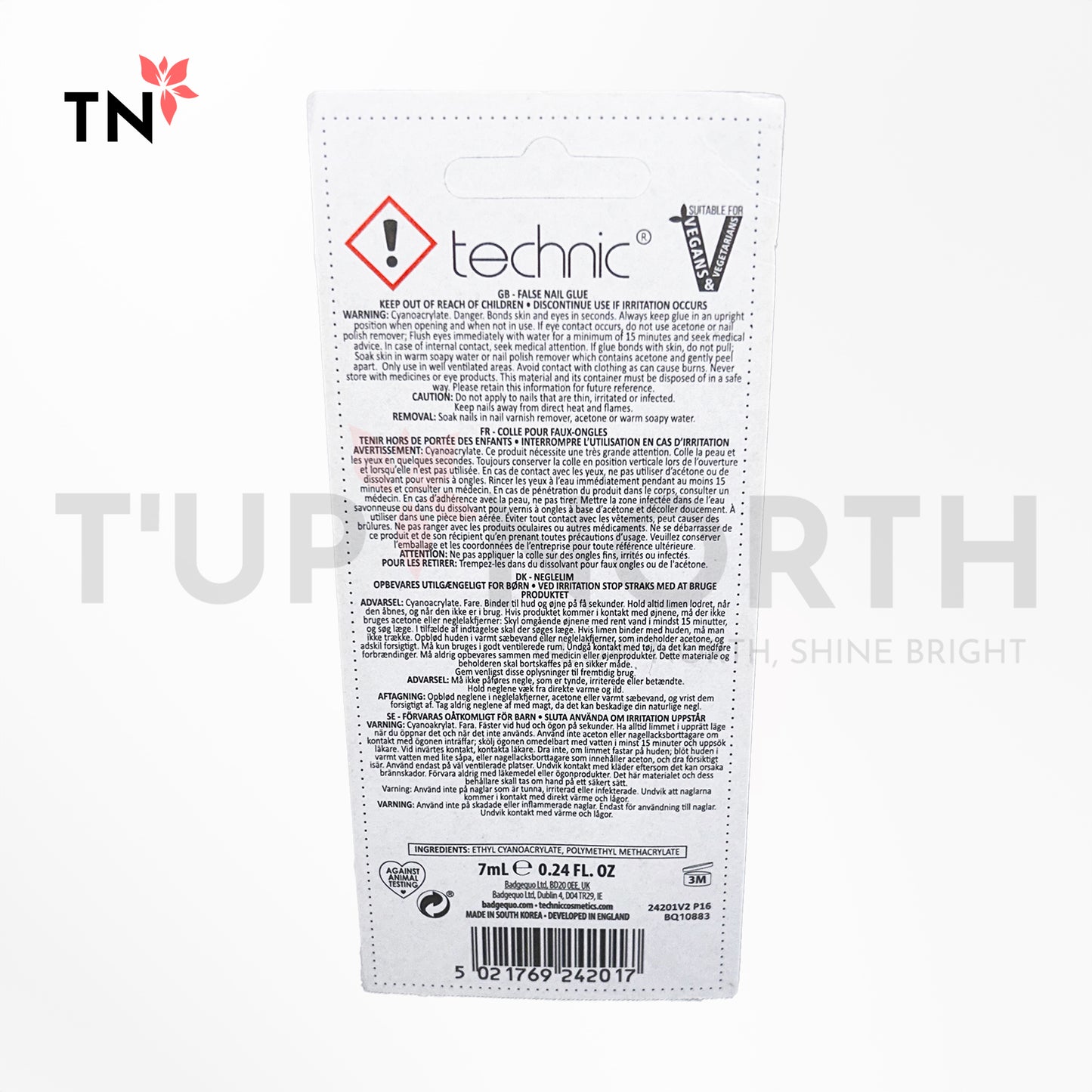 Technic Brush On Clear Nail Glue 7ml