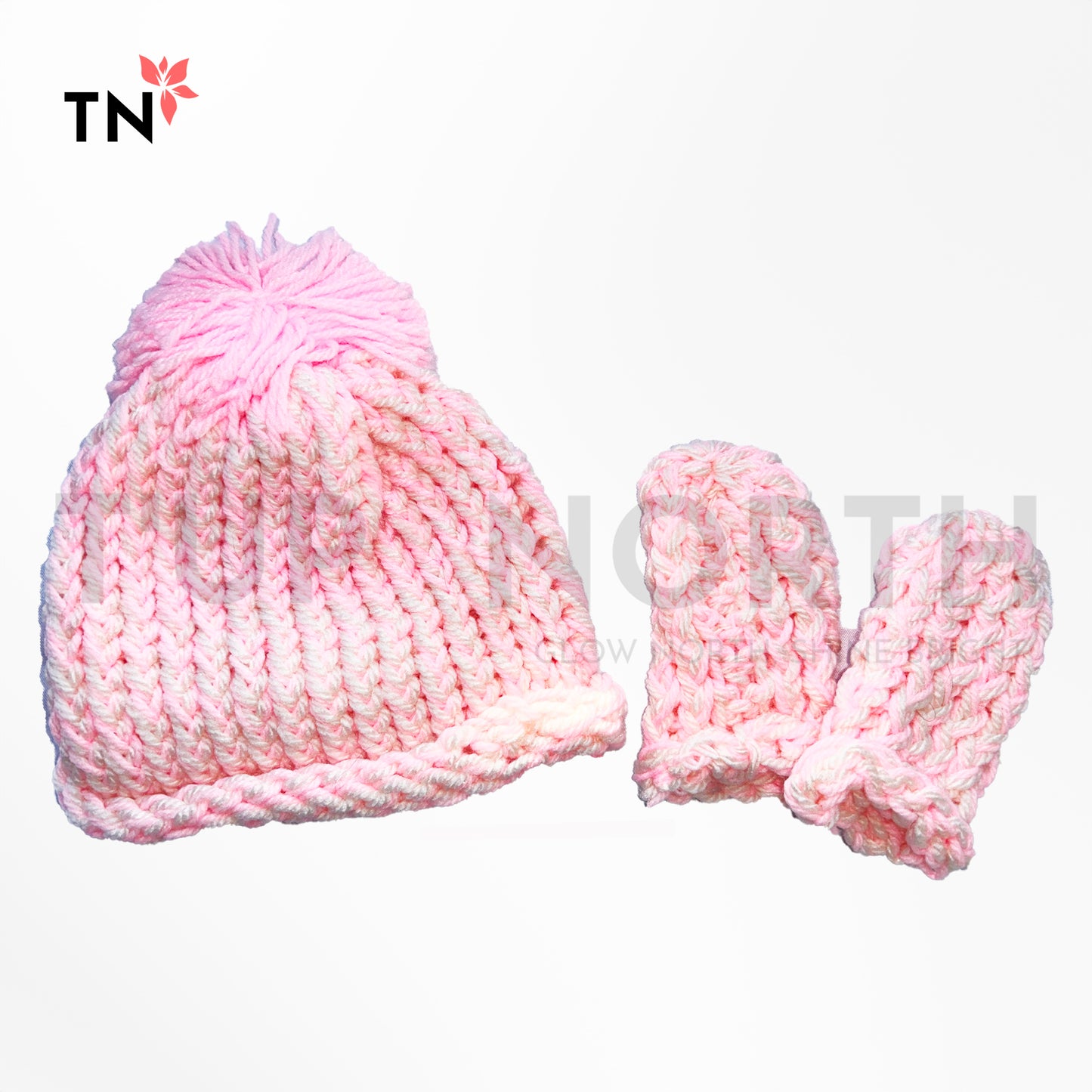 Knitted Hat & Mitt's Set