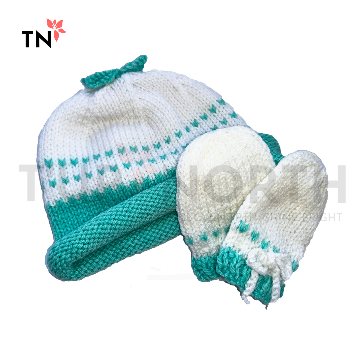 Knitted Hat & Mitt's Set