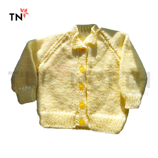 Yellow Knitted Collared Cardigan (Baby)